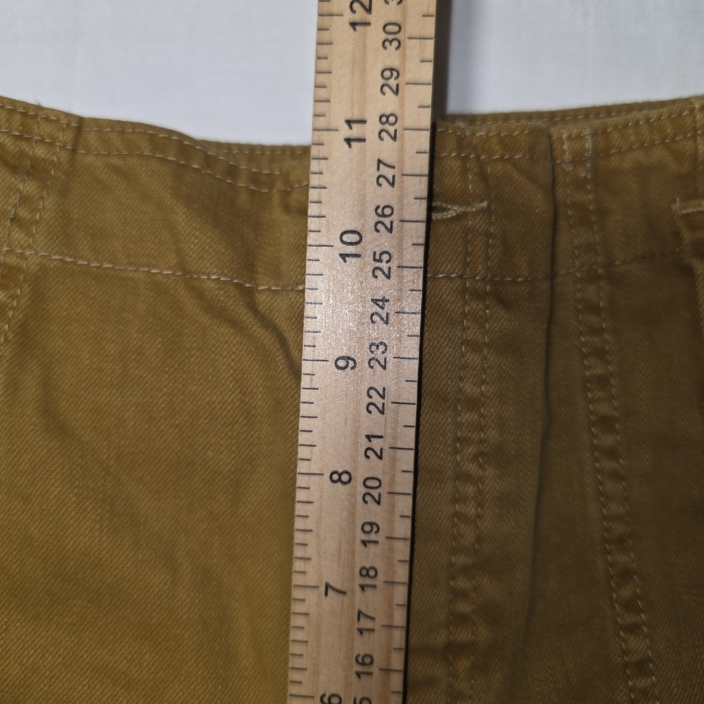 Free People Makai Crop Pants Womens 2 Mustard Yellow Cargo High Rise Button Fly - Picture 7 of 11